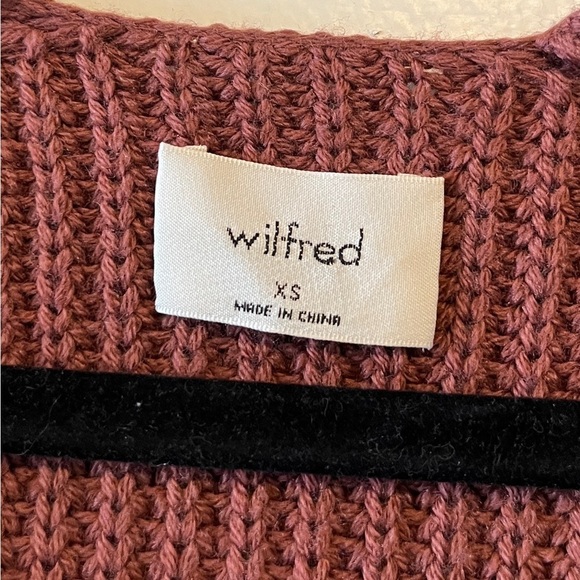 Aritzia Wilfred Seville 100% Merino Wool Knit Dress Size XS In Pink Rose - Picture 10 of 14